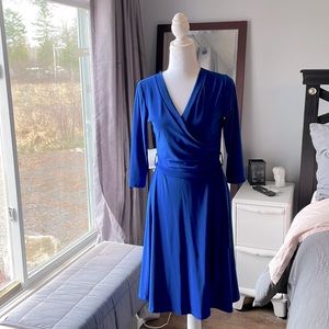 Femme Carriere Royal Blue Faux Wrap